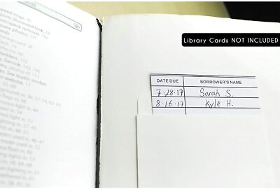 library card sleeves Library Book Card and Pocket Holder Kit for Catalogs and Checkouts (10 –  Jot & Mark