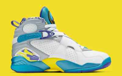 WMNS Nike Air Jordan 8 Retro AQUA WHITE AQUATONE CONCORD BLUE
