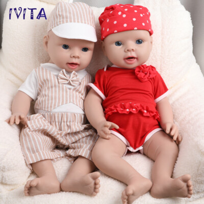 Blue Eyes Boy or Girl 20'' Lifelike Full Silicone Reborn Baby Doll Kids Gifts