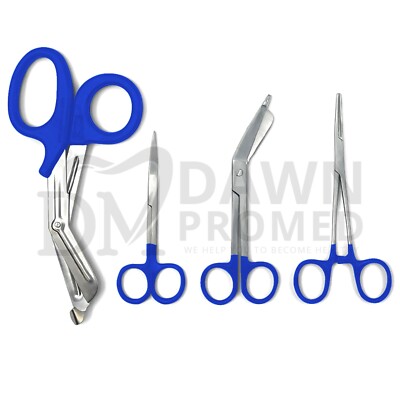 BOVKE 12-Piece Nurse Tools Set - Includes Medical Scissors, Penlights, Bandage Wraps, ID Holder & More (Black) - Nursing School Essentials