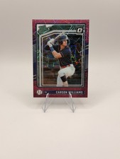 2024 Donruss Optic Rated Prospects Carson Williams #179 Pink Velocity Prizm /79