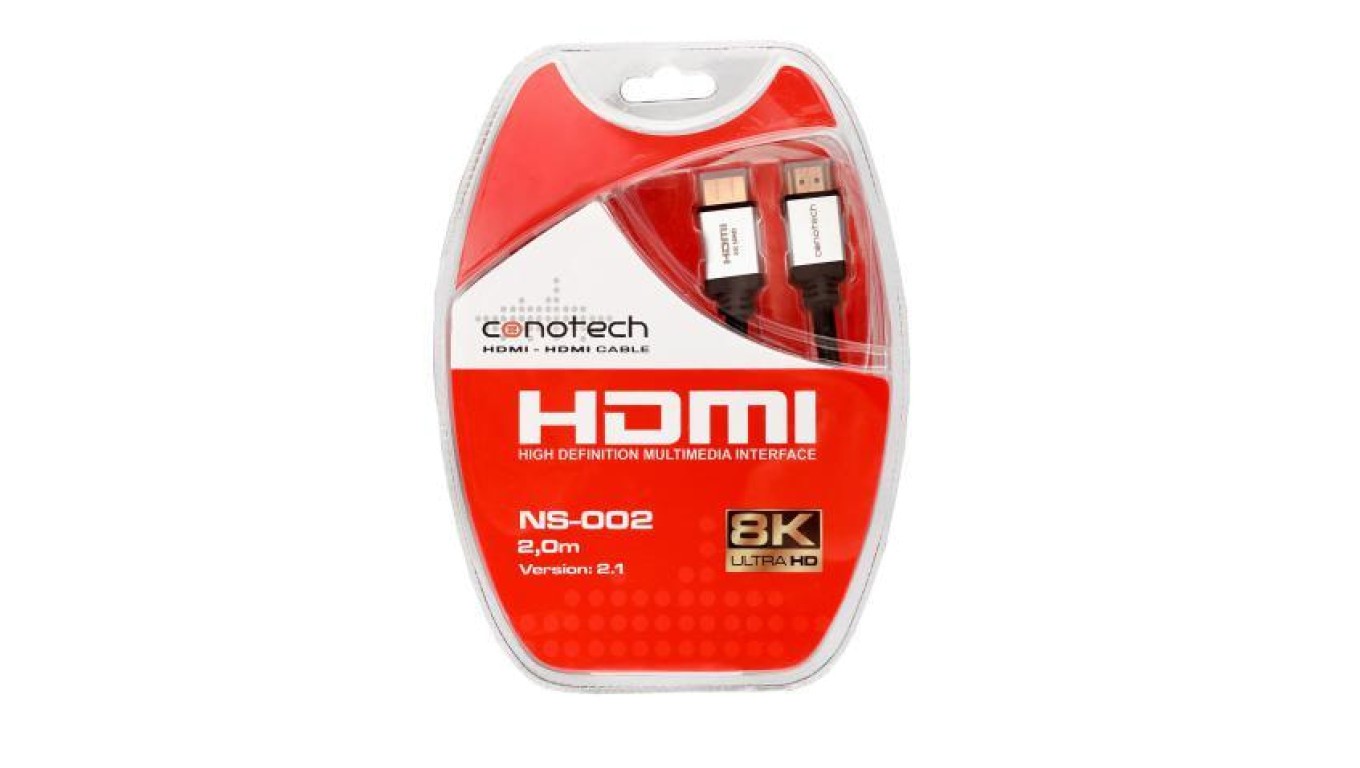 5902887070815 КАБЕЛЬ HDMI Conotech NS-002 версии 2.1 СО СВЕРХВЫСОКОЙ СКОРОСТЬЮ ПЕРЕДАЧИ ДАННЫХ 8K - 2m CONOTE