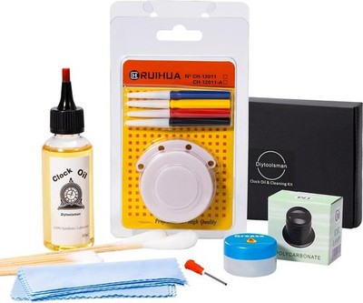 Synthetic Clock Oil & Cleaning Kit for Grandfather, Cuckoo, Mantel Clocks