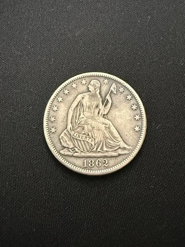 1862-S San Francisco Seated Liberty Half Dollar 50c XF Details Cleaned