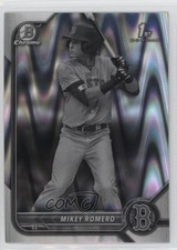 2022 Bowman Draft Chrome Black & White RayWave Refractor Mikey Romero 0q4s
