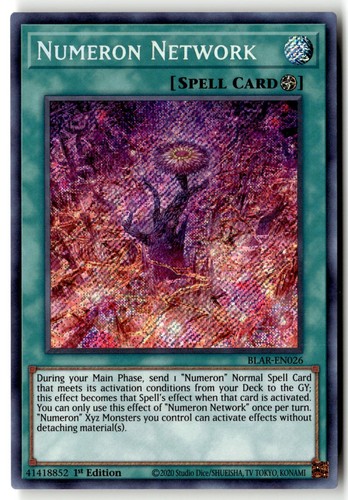 Numeron Network BLAR-EN026 YuGiOh Battles of Legend: Armageddon card