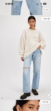 Free People Cozy Cable Knit Sweatshirt Size Small NWT
