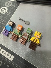 Lego Minecraft Lot x 4 Figures, with Accessories O-36