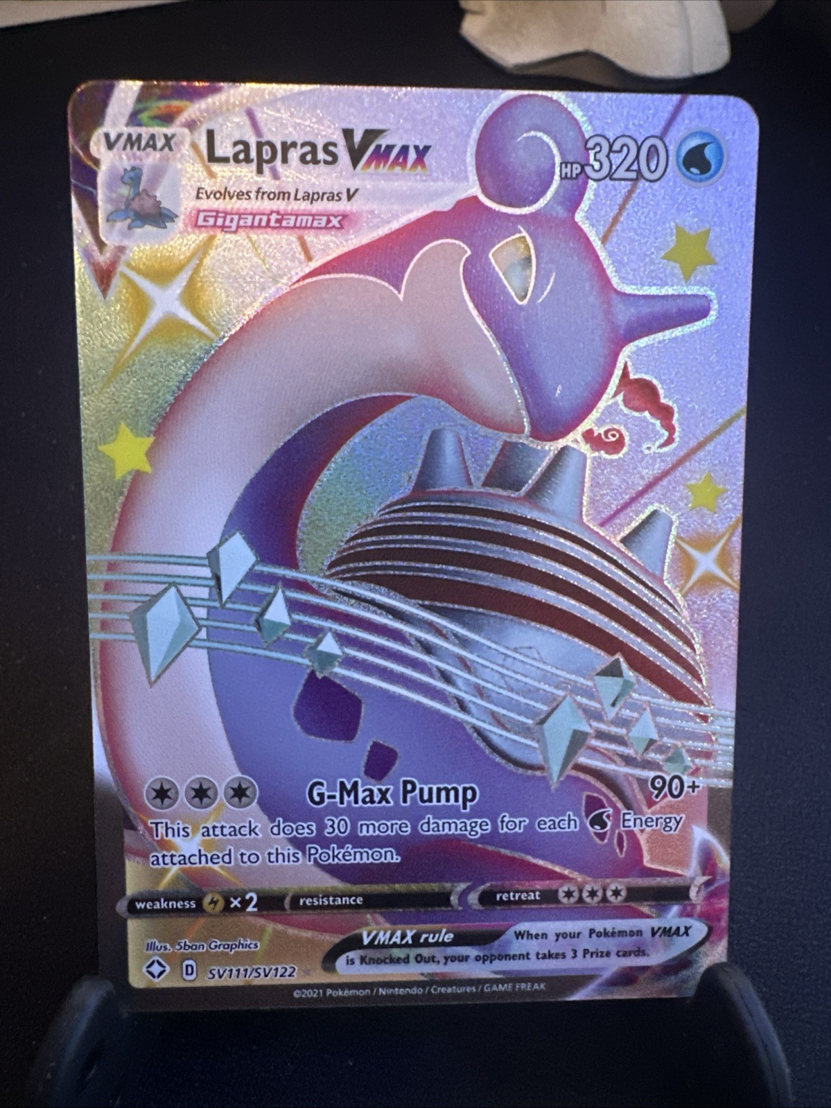 Lapras VMAX SV111/SV122 Shining Fates: Shiny Vault Holo