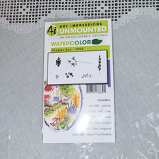 Art Impressions Unmounted Rubber Stamps 4052 Flower Set Flowers Theme