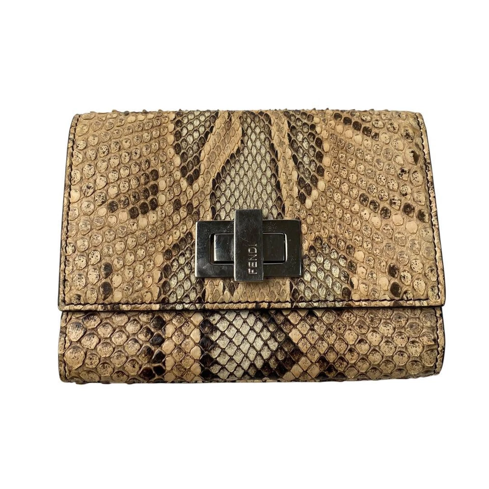 Cartera Fendi Triple Python peekaboo excelente regalo Envío gratuito Foto 2 de 4