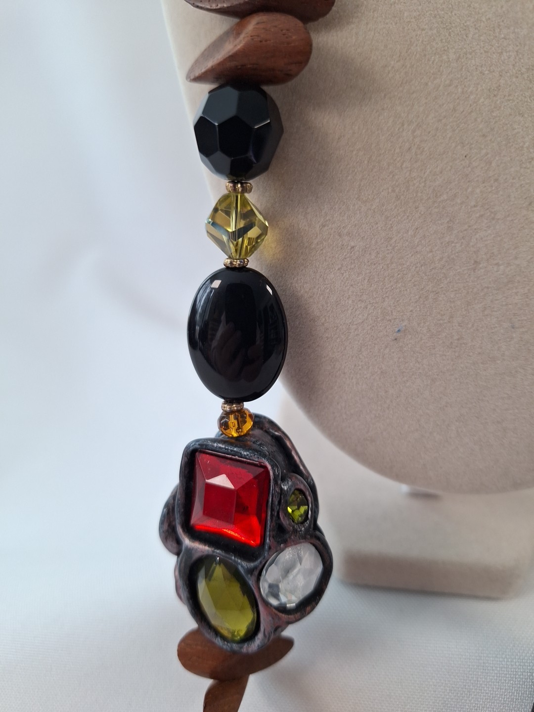 Unique Material Multicolor Boho Style Beaded Chun… - image 3