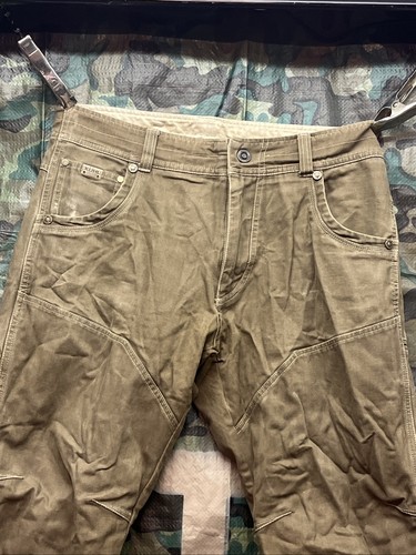 Kuhl The Law Pants Mens 33x30 Brown Canvas Workwear Patina Dye 5117 - Picture 2 of 10