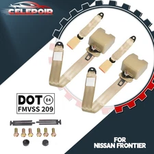 2pcs Premium 3-point Adjustable Safety Seat Belt Straps Kit Fits Nissan Frontier