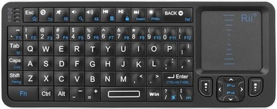 Rii K06 Mini Bluetooth Keyboard,Backlit 2.4GHz Wireless Keyboard with black 