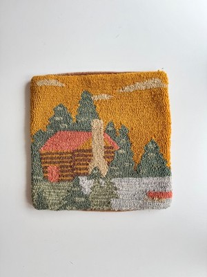CHANDLER 4 CORNERS INC Summer Cabin Wool Hand Hooked 18'' x 18'' Throw Pillow