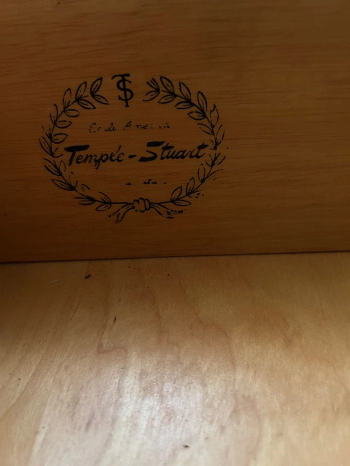 Mesa de comedor Temple-Stuart diseño americano temprano, sillas, hojas y cabaña Foto 3 de 4