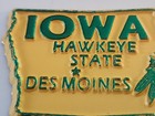 Vintage Iowa Hawkeye State Rubber Refrigerator Magnet — photo 2