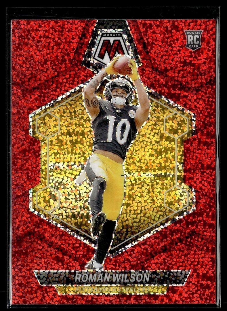 2024 MOSAIC RED SPARKLE ROOKIE 369 Roman Wilson Pittsburgh Steelers