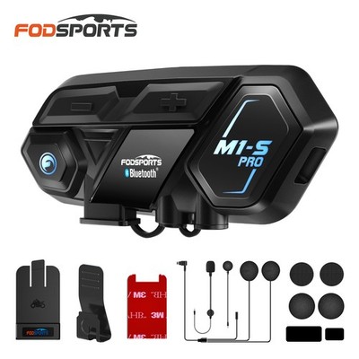 M1-S Pro 2000M Motorrad Helm Headset Gegensprechanlage Fodsports Sprechfunkgerät