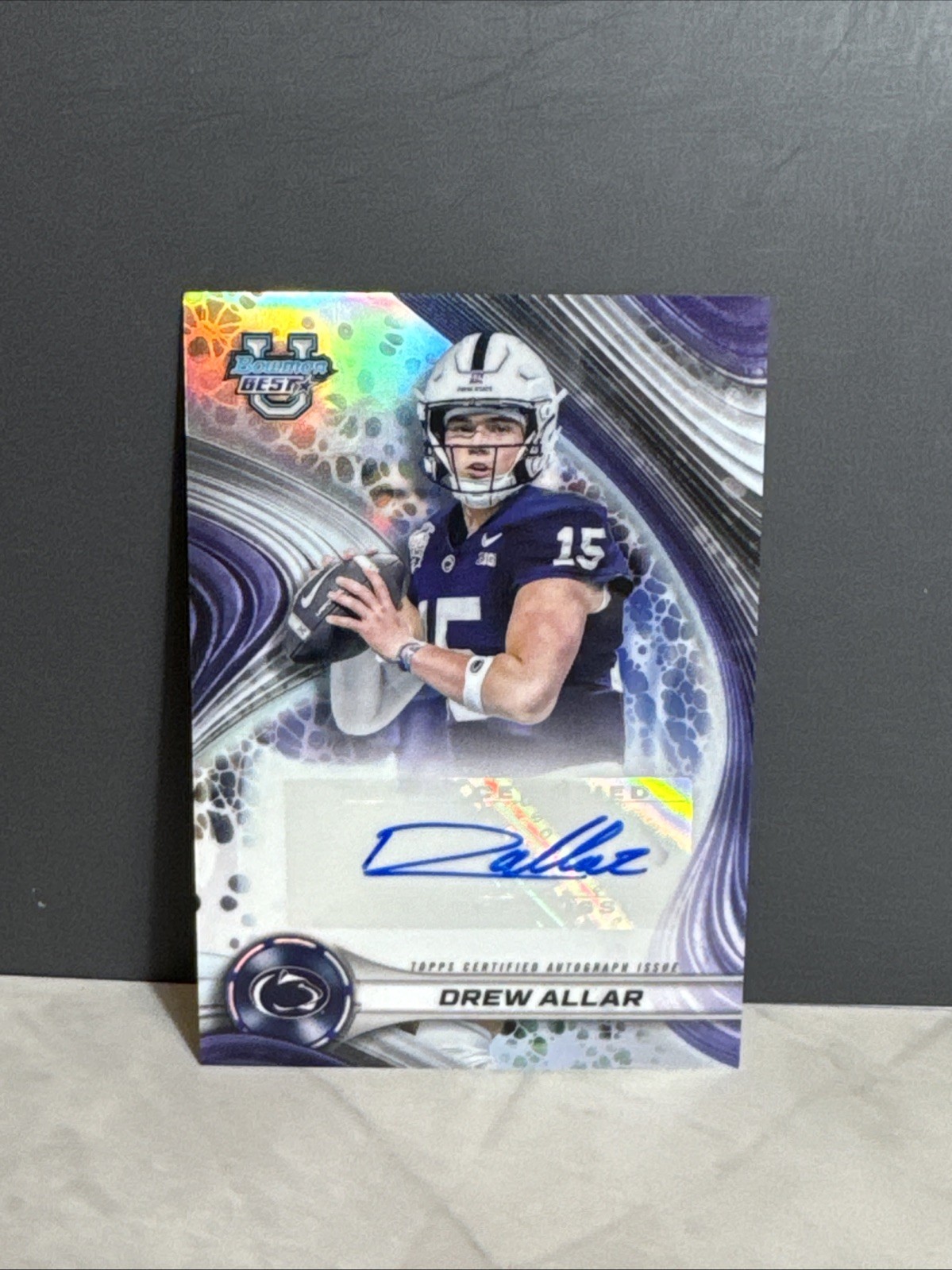 2024 Bowman Best U Drew Allar Refractor Auto #BOA-DA Penn State 🔥