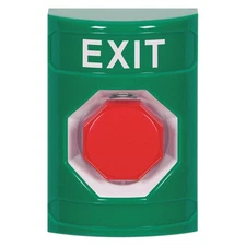 SAFETY TECHNOLOGY INTERNATIONAL SS2105XT-EN Exit Push Button,Green,Polycarbonate
