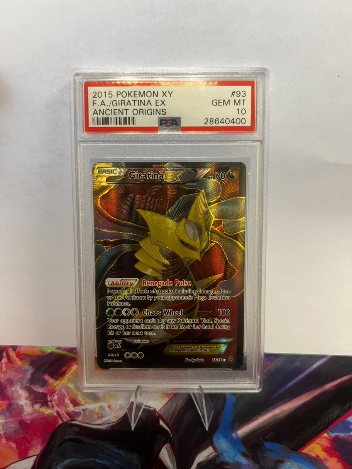 2015 POKEMON XY ANCIENT ORIGINS #93 FULL ART/GIRATINA EX PSA 10