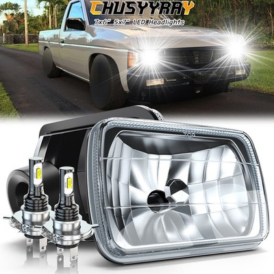 2x 7x6'' 5x7'' LED Headlights Hi/Lo/DRL Beam For Mitsubishi Mighty Max Nissan