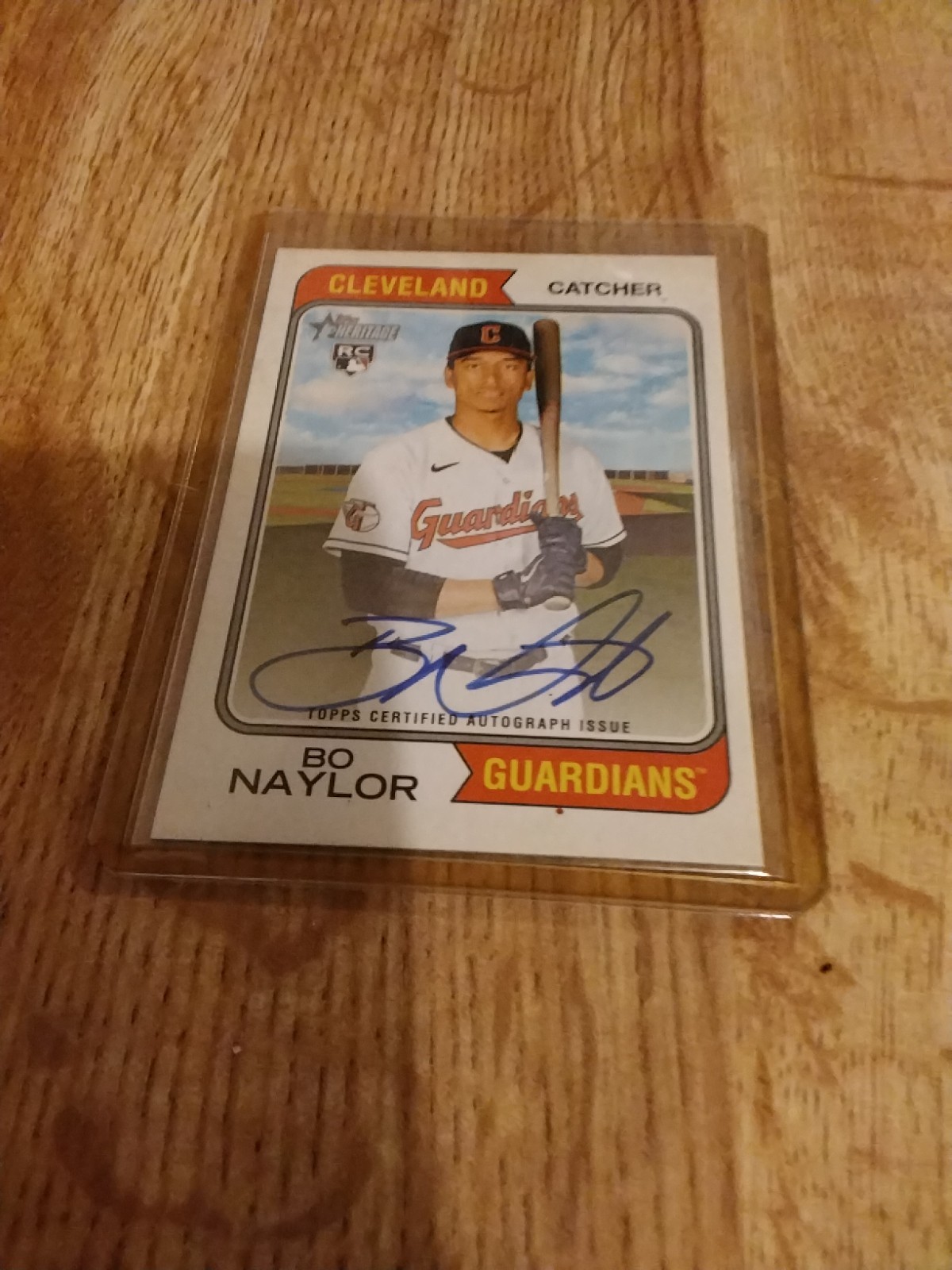 2023 Topps Heritage Real One Autograph Rookie Bo Naylor Number Rcabn