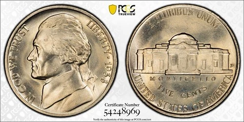 1938-D Jefferson Nickel — photo from another recent sale