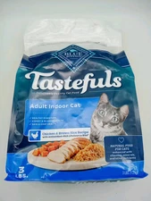 One 3lb Bag of Blue Buffalo Tastefuls Indoor Adult Cat Food Chicken Brown Rice 