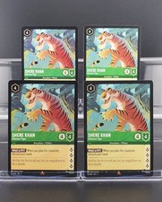 Disney Lorcana Shere Khan - Infamous Tiger 92/204 Archazia's Island Rare 4 Cards