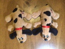 2 Vintage Pound Puppies Brown And Black Spot Tonka Dog Stuffed Animal Toy 1986
