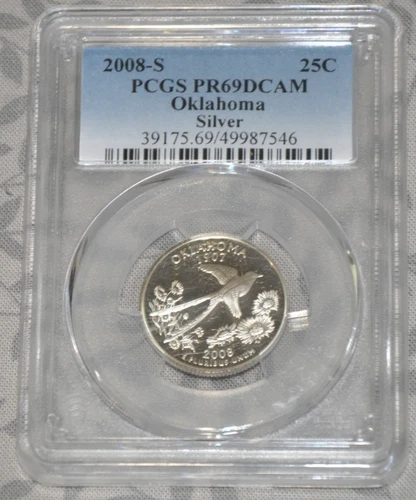 2008-S 50 State Quarters Oklahoma Proof — photo from the most recent tracked eBay sale