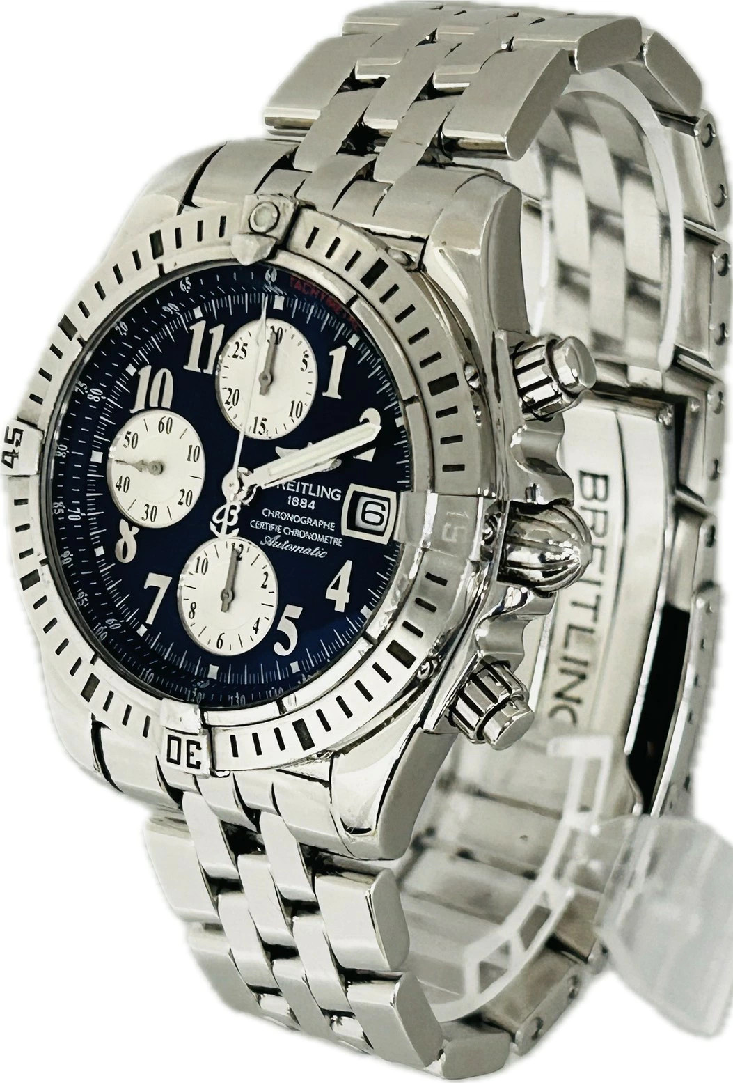 Breitling Chronomat Evolution A13356 Stainless Steel 44mm Blue Dial #WJW214