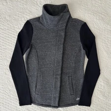 ALO Yoga Harbor Knit Jacket Women’s Size Small Gray Black