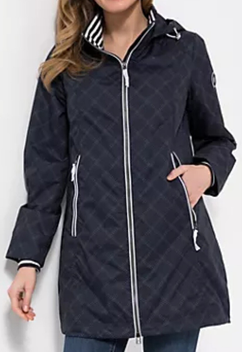 CENTIGRADE Jacke, lange Form Umlegekragen abnehmbare Kapuze 2-Wege