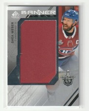 SHEA WEBER 2021 SP Game Used Hockey Banner Year Swatch #BYSC-SW CANADIENS