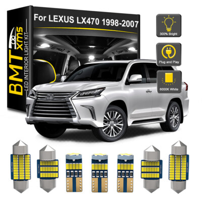 12x Interior LED Light Bulbs For LEXUS LX470 TOYOTA Land Cruiser 100 1998-2007