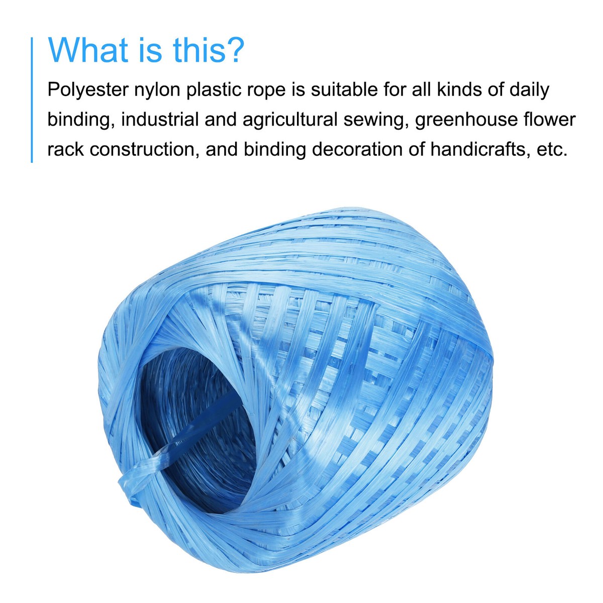 METERXITY Polyester-Nylon-Kunststoffseil – 6 Farben, 4cm Breit, 110m Lang – Ideal Für Basteln, Garten, Verpacken