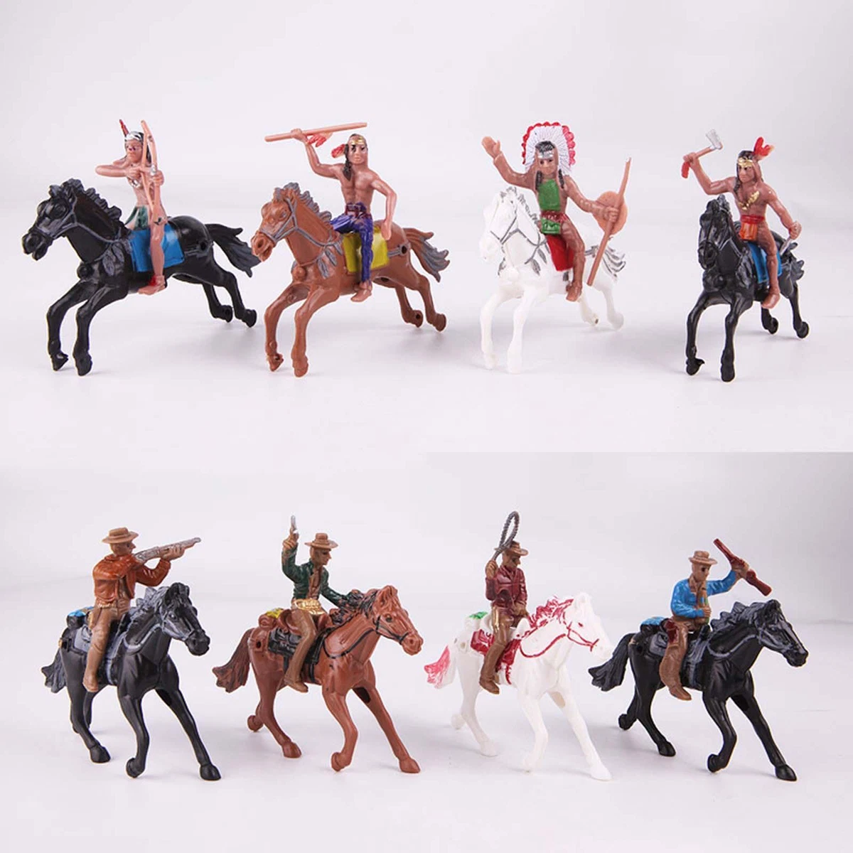 Indian Model Action Figures Cowboys Figures for Kids Home