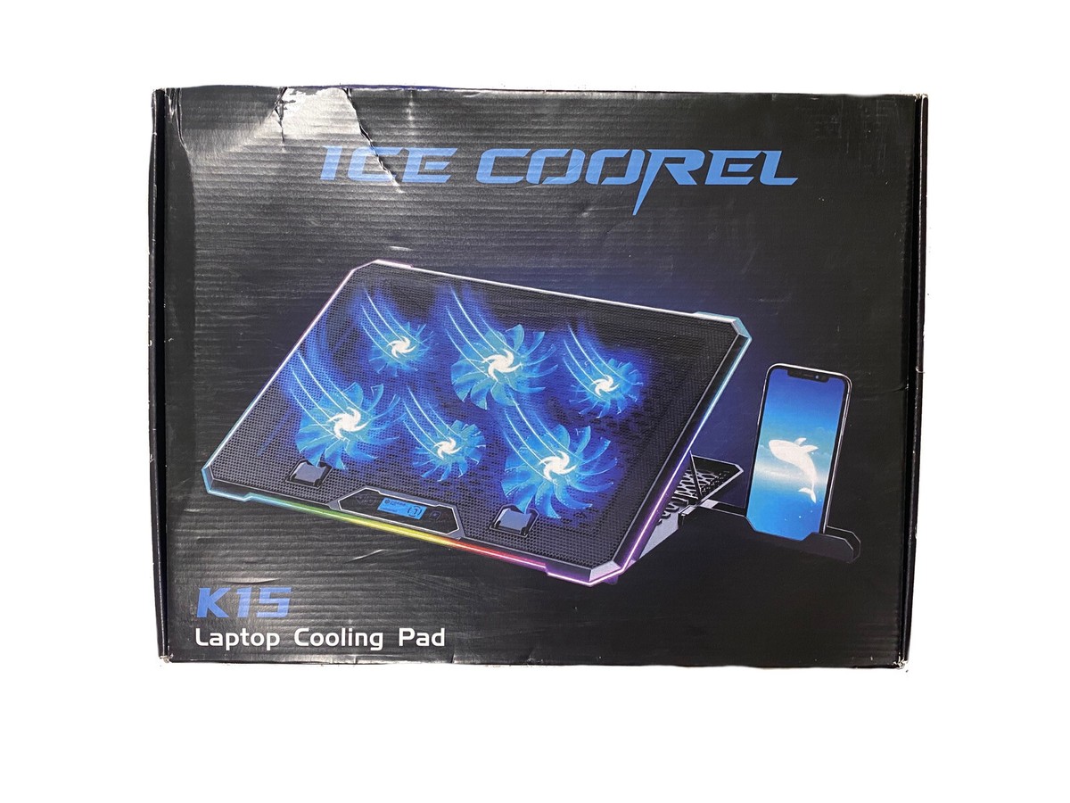 ICE COOREL Gaming Laptop Cooling Pad RGB Laptop Cooler Pad