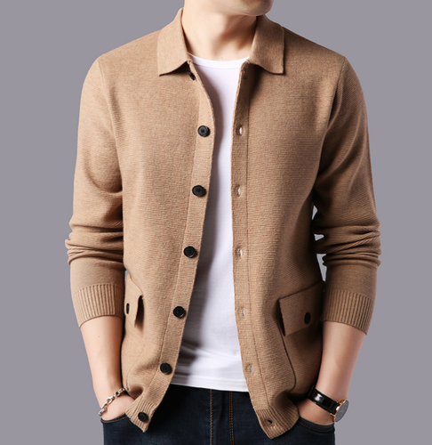 New Mens Faux Cashmere Knitted Sweater 