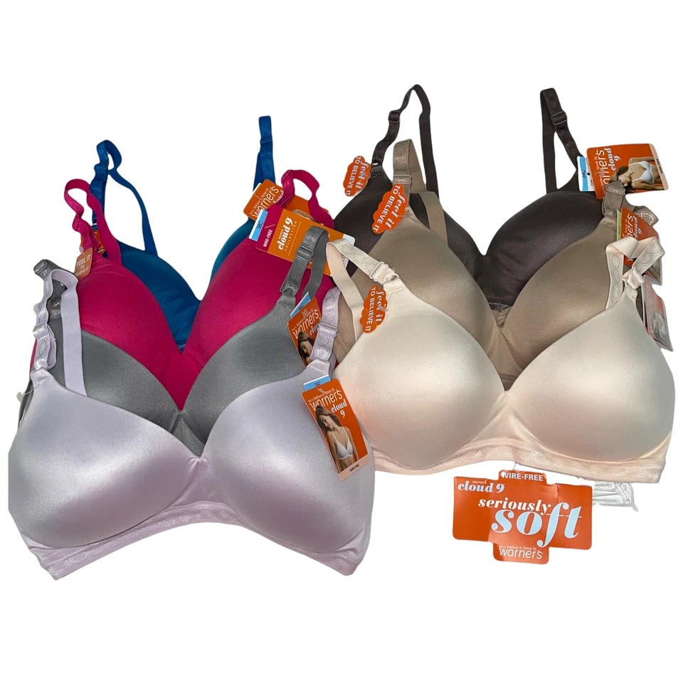 Sujetador Warner's Sin Alambres Sin Costuras Banda Confort Contorno Suaviza Nube 9 Suave 1269 Foto 2 de 4