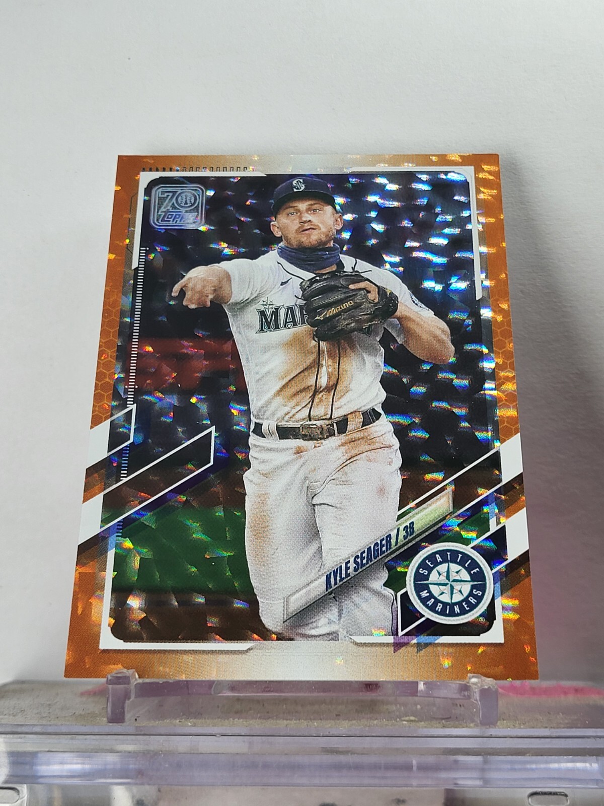2021 Topps Series 1 Kyle Seager Orange Foil /299 Seattle Mariners Card 204