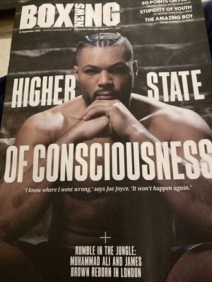 Boxing News UK 21. September 2023 Joe Joyce Muhammad Ali PEDs