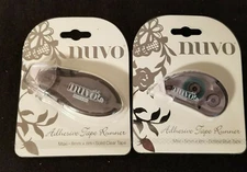 Tonic: Nuvo - Adhesive Tape Runner Set - 1 Maxi Solid Clear & 1 Mini Dotted Blue