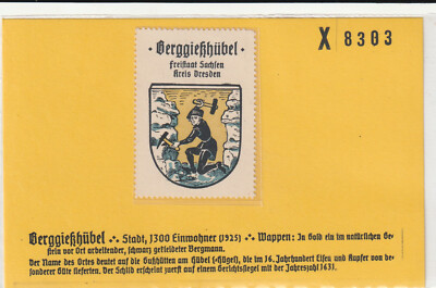 Reklamemarke Wappen von Berggeißhübel / Sachsen (W335)