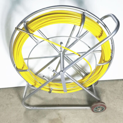 New 10mm*150M Fish Tape Fiberglass Wire Cable Running Rod Duct Rodder Puller US