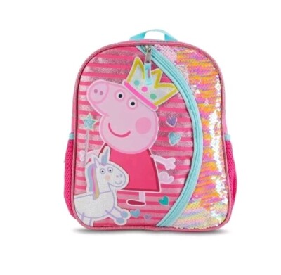 New Peppa Pig Backpack Pink Small Girls School Bookbag Toddler